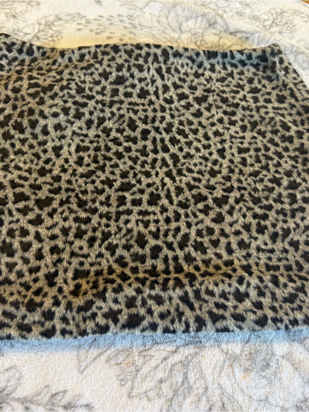 Jason Wu Girls Leopard Print Skirt - Black and Gray